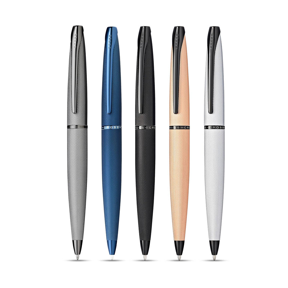 Cross ATX Sandblasted Dark Blue with PVD Polished Ballpoint Pen