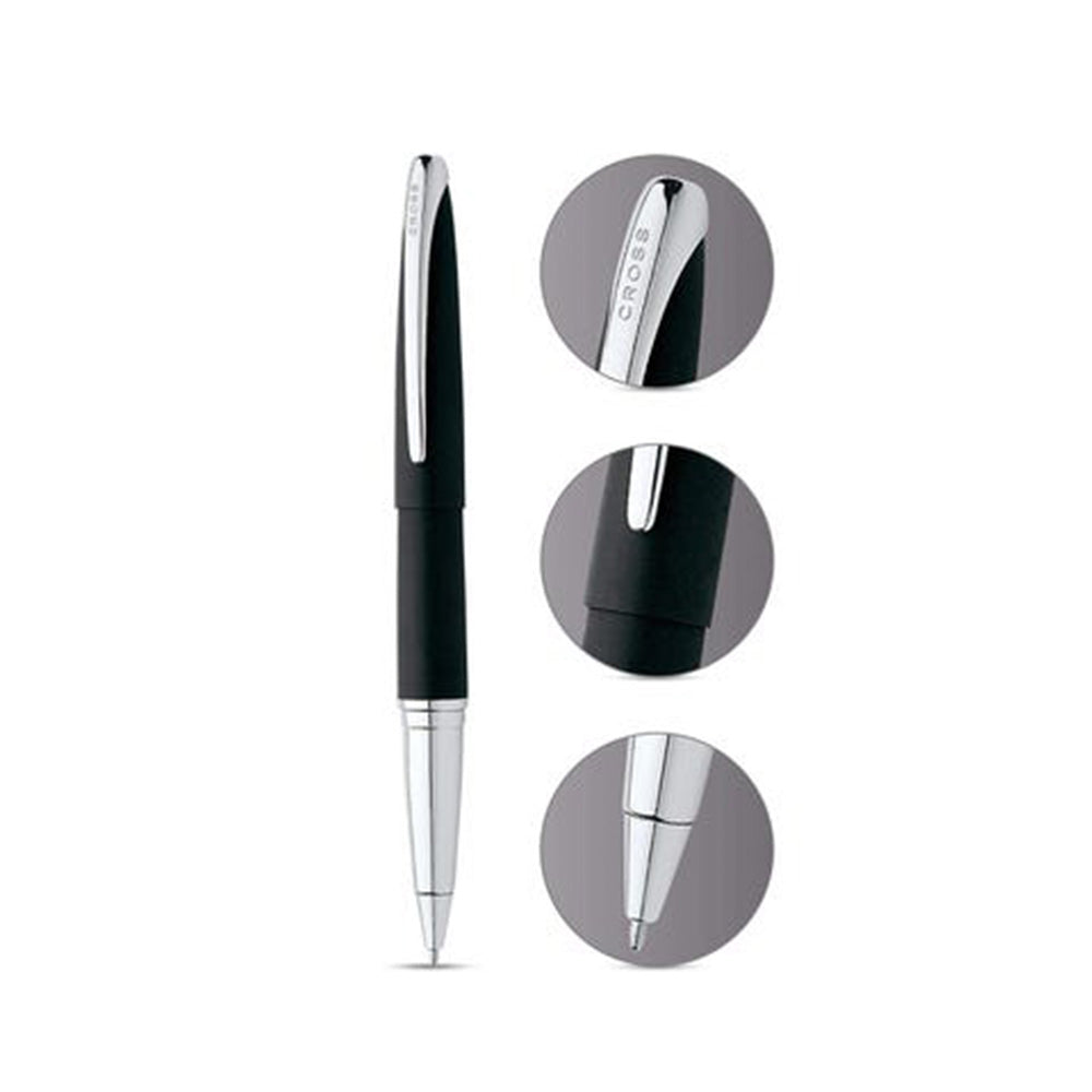 Cross ATX Basalt Black with Chrome-Plated Trim Rollerball Pen