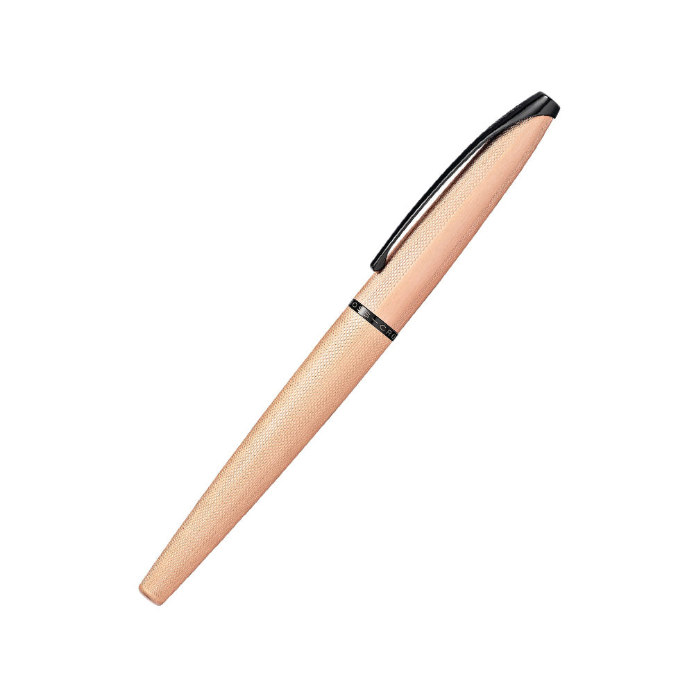 Cross ATX Brushed Rose-Gold with Black PVD Trim Rollerball Pen
