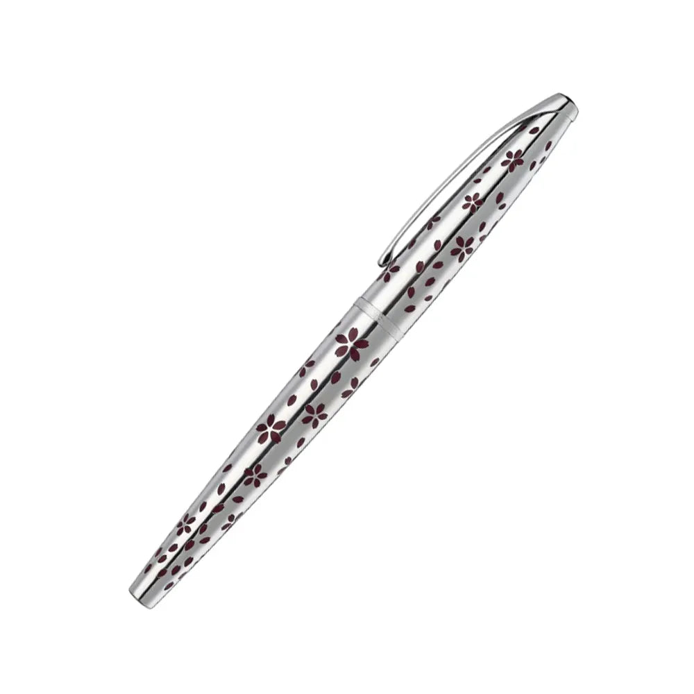 Cross ATX Cherry Blossom Polished Chrome with Polished Chrome Trim Rollerball Pen