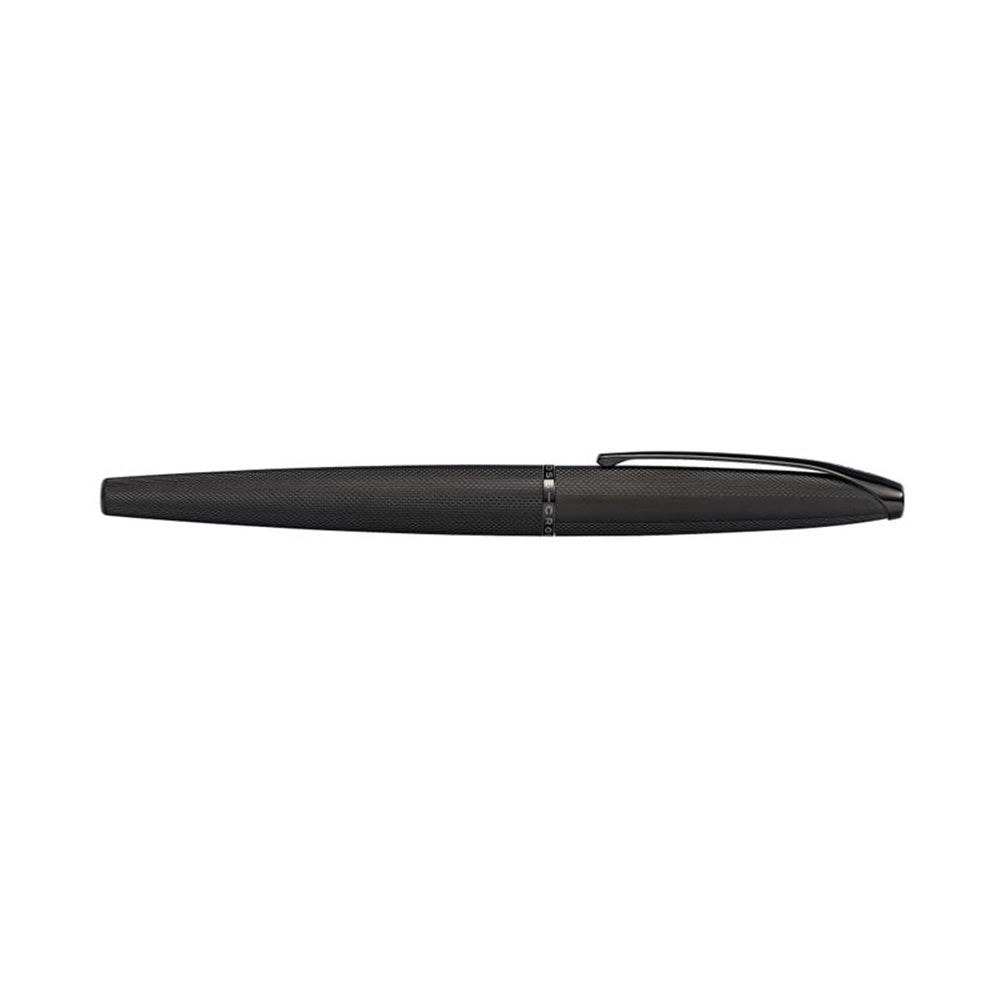 Cross ATX Brushed Black PVD with Polished Black PVD Fountain Pen - Medium Nib