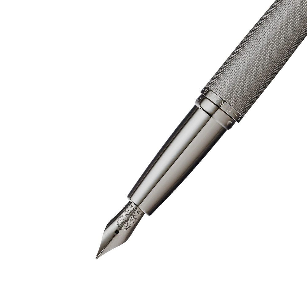 Cross ATX Sandblasted Titanium Gray Fountain Pen - Stainless Steel Nib