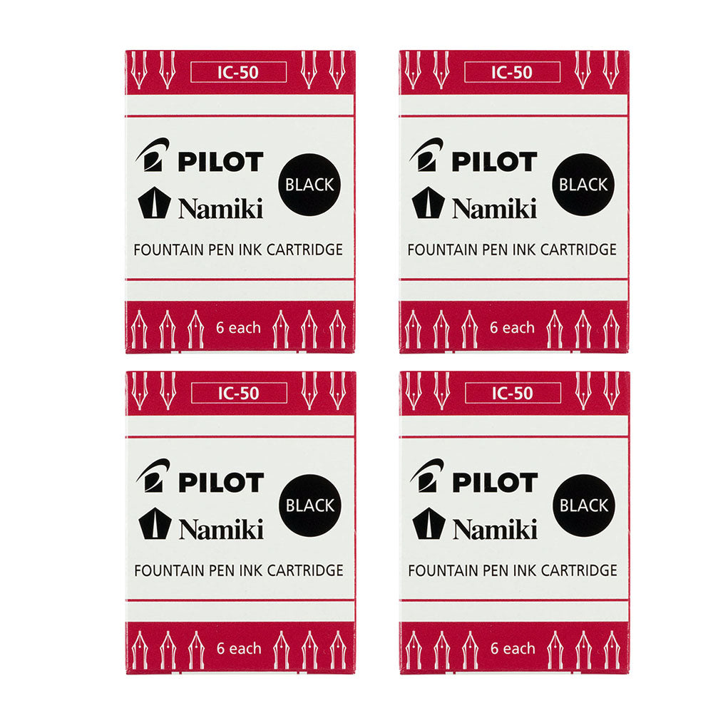 Pilot Namiki Ink Cartridges 6N – Black (Pack of 4)