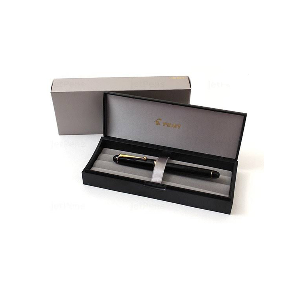 Pilot Custom 74 Black Resin GT Fountain Pen - 14KT Gold Broad Nib