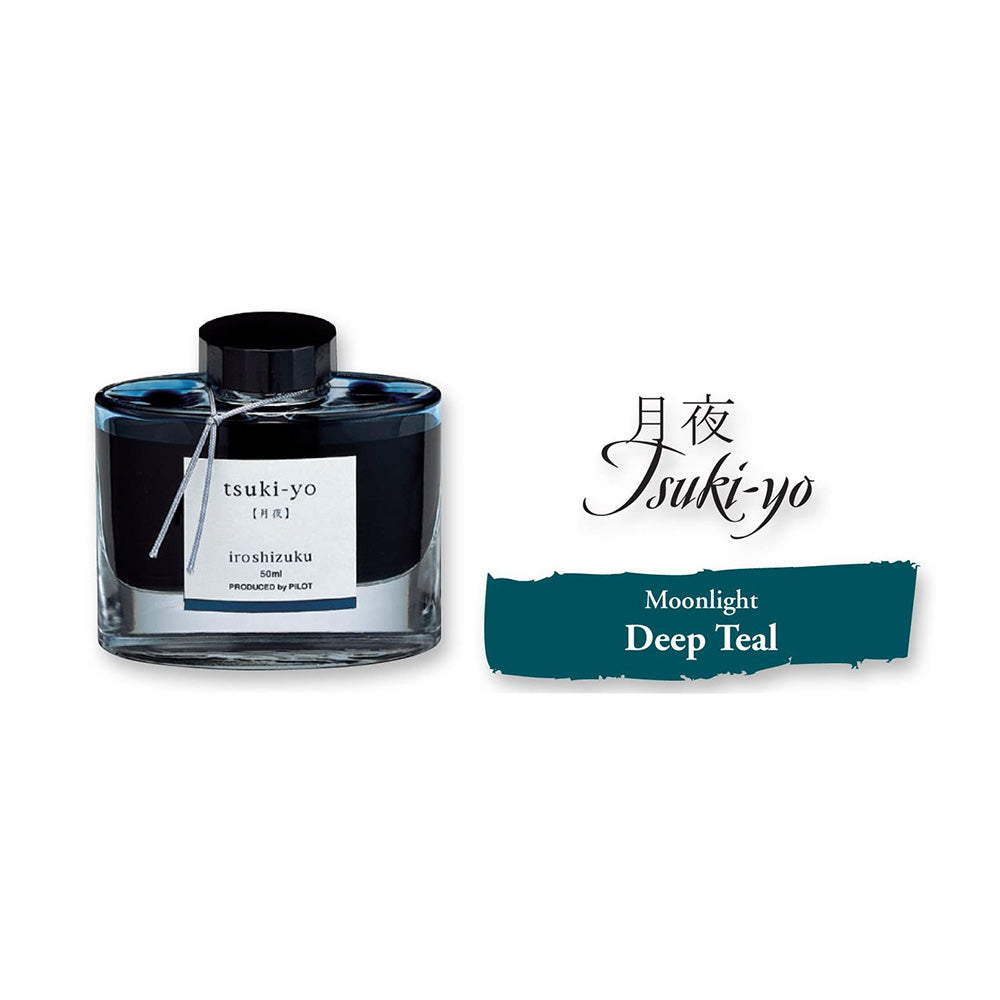 Pilot Iroshizuku 50ml Ink Bottle - Tsuki-Yo, Moonlight (Deep Teal)