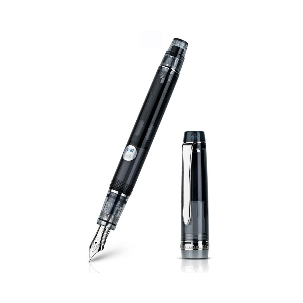 Pilot Custom Heritage 92 Transparent Black CT Fountain Pen - 14Kt Gold Rhodium-Plated Medium Nib