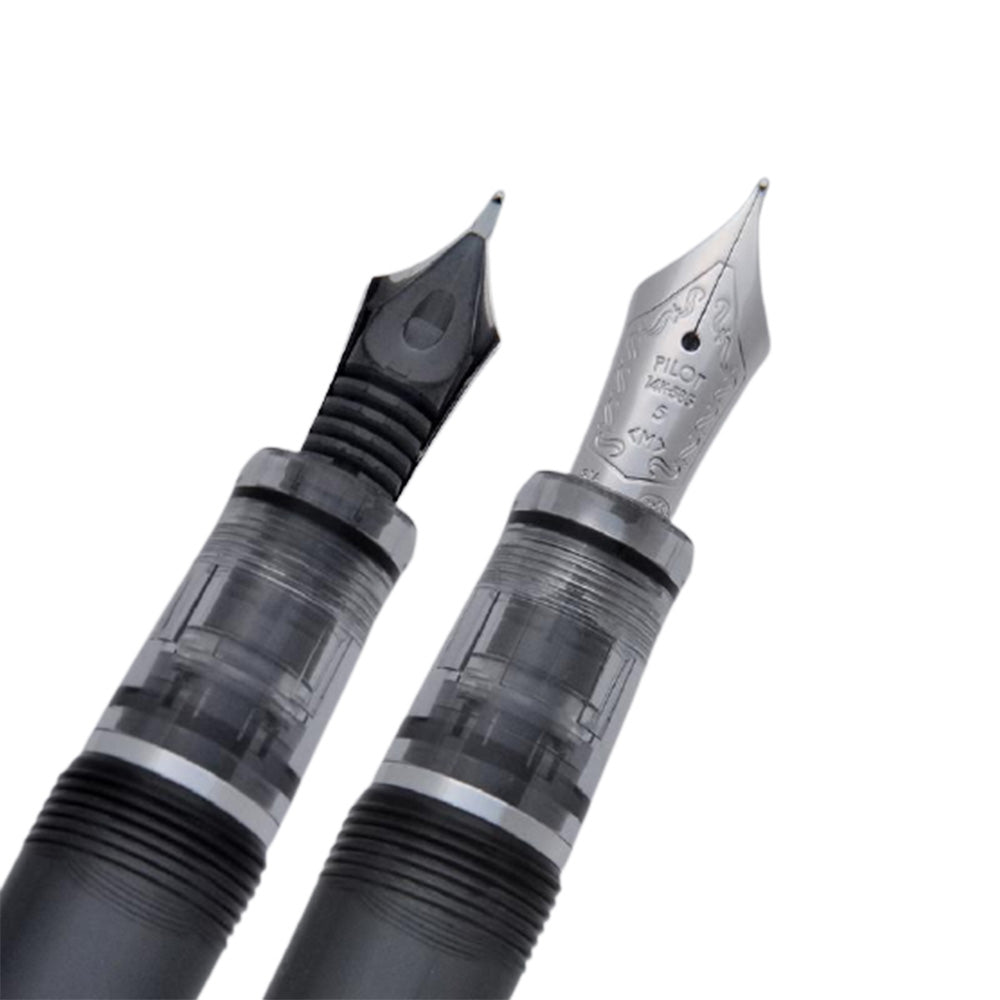 Pilot Custom Heritage 92 Transparent Black CT Fountain Pen - 14Kt Gold Rhodium-Plated Medium Nib