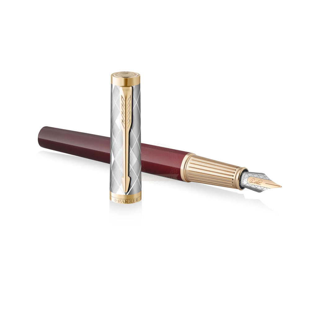 Parker Ingenuity Arnold Palmer Deep-Red with Light Gold-Plated PVD Trim Limited Edition Fountain Pen - 18Kt Bi-tone Gold Fine Nib
