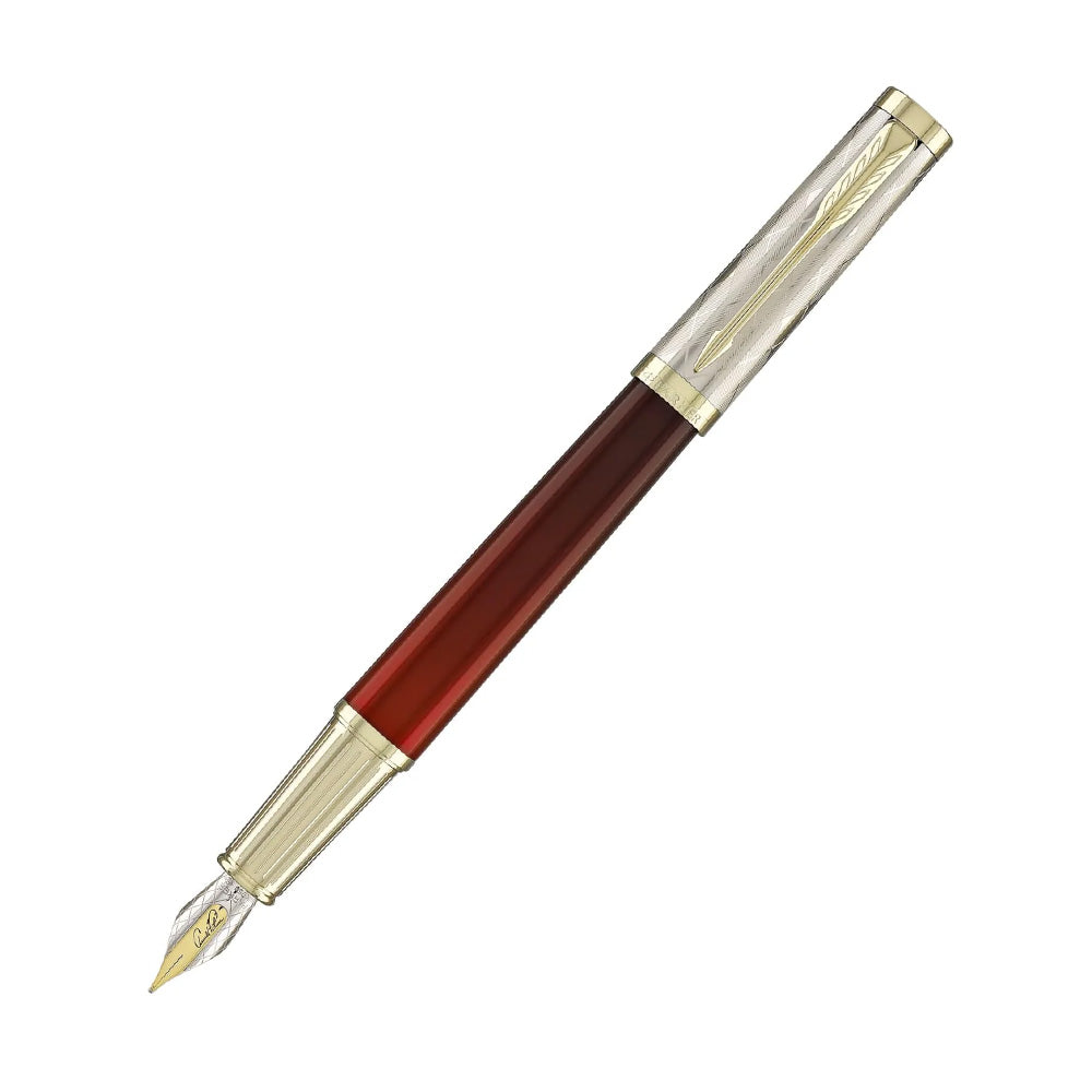 Parker Ingenuity Arnold Palmer Deep-Red with Light Gold-Plated PVD Trim Limited Edition Fountain Pen - 18Kt Bi-tone Gold Fine Nib