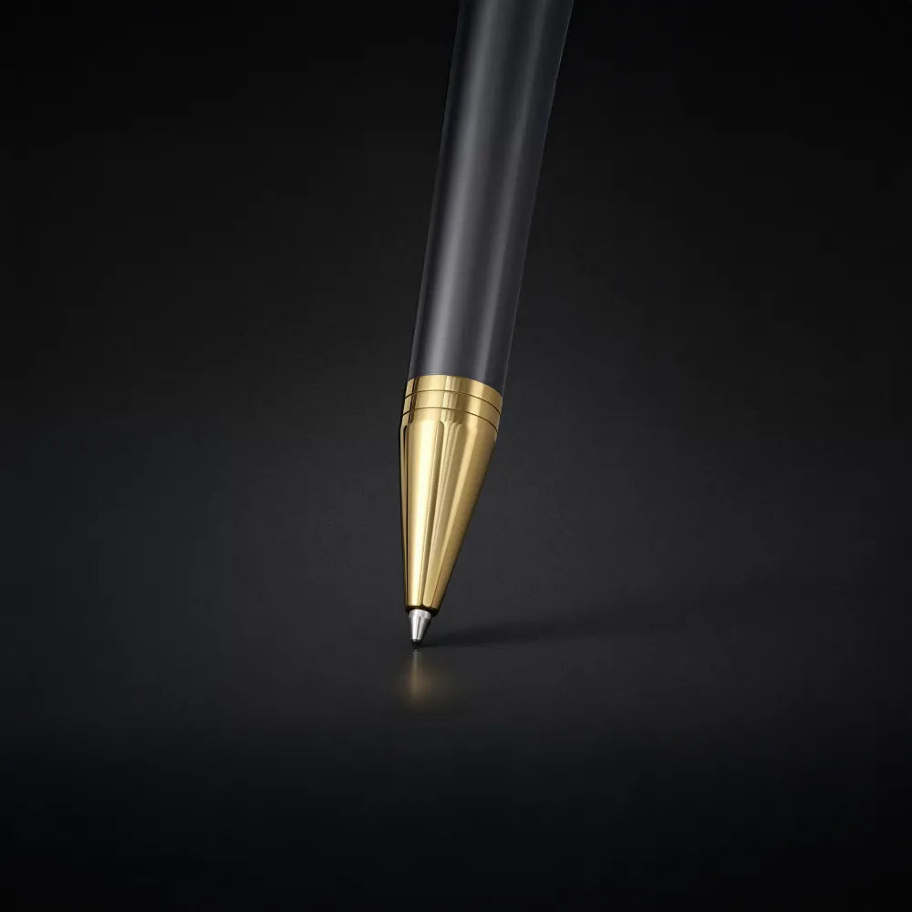 Parker Ingenuity Grey Lacquer with Gold Trim Ballpoint Pen