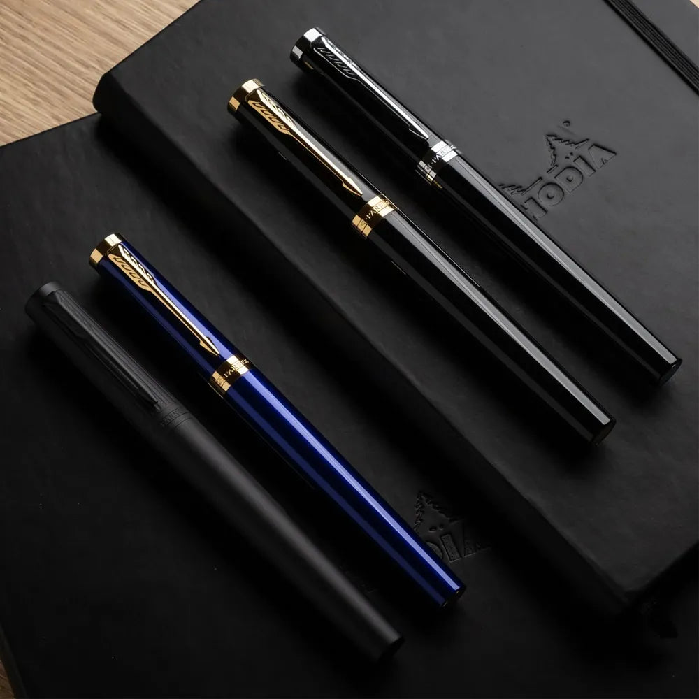 Parker Ingenuity Blue Lacquer Finish with Gold Trim Fountain Pen - Fine Nib
