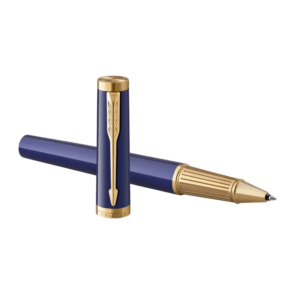 Parker Ingenuity Blue Lacquer with Gold Trim Rollerball Pen