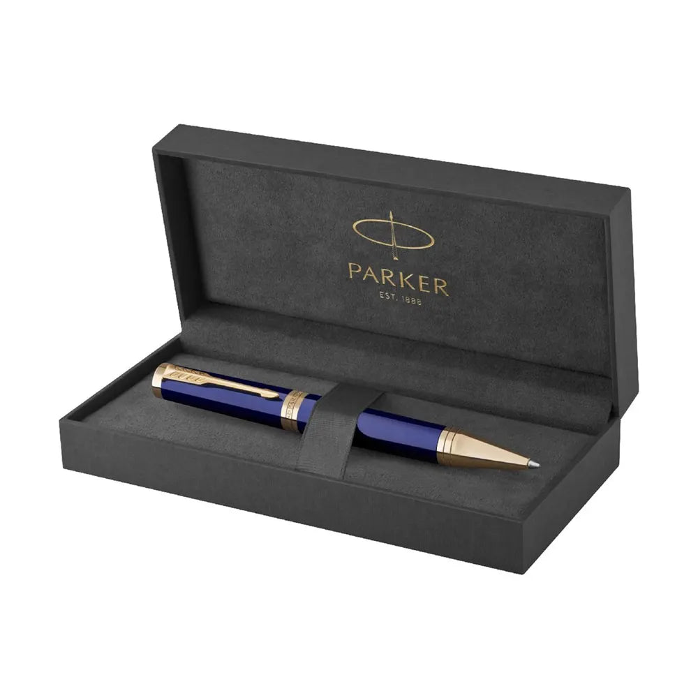 Parker Ingenuity Dark Blue Lacquer with Gold Trim Ballpoint Pen