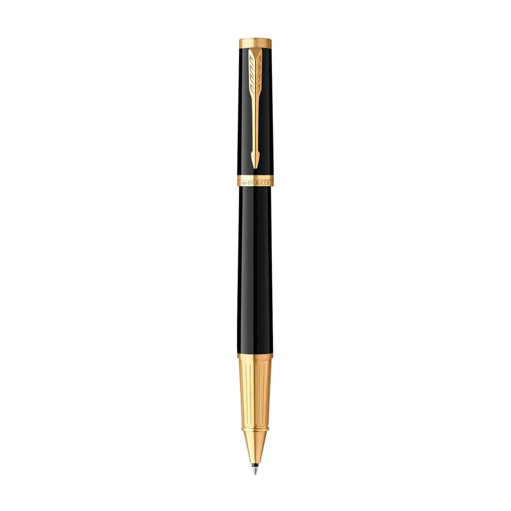 Parker Ingenuity Black Lacquer with Gold Trim Rollerball Pen