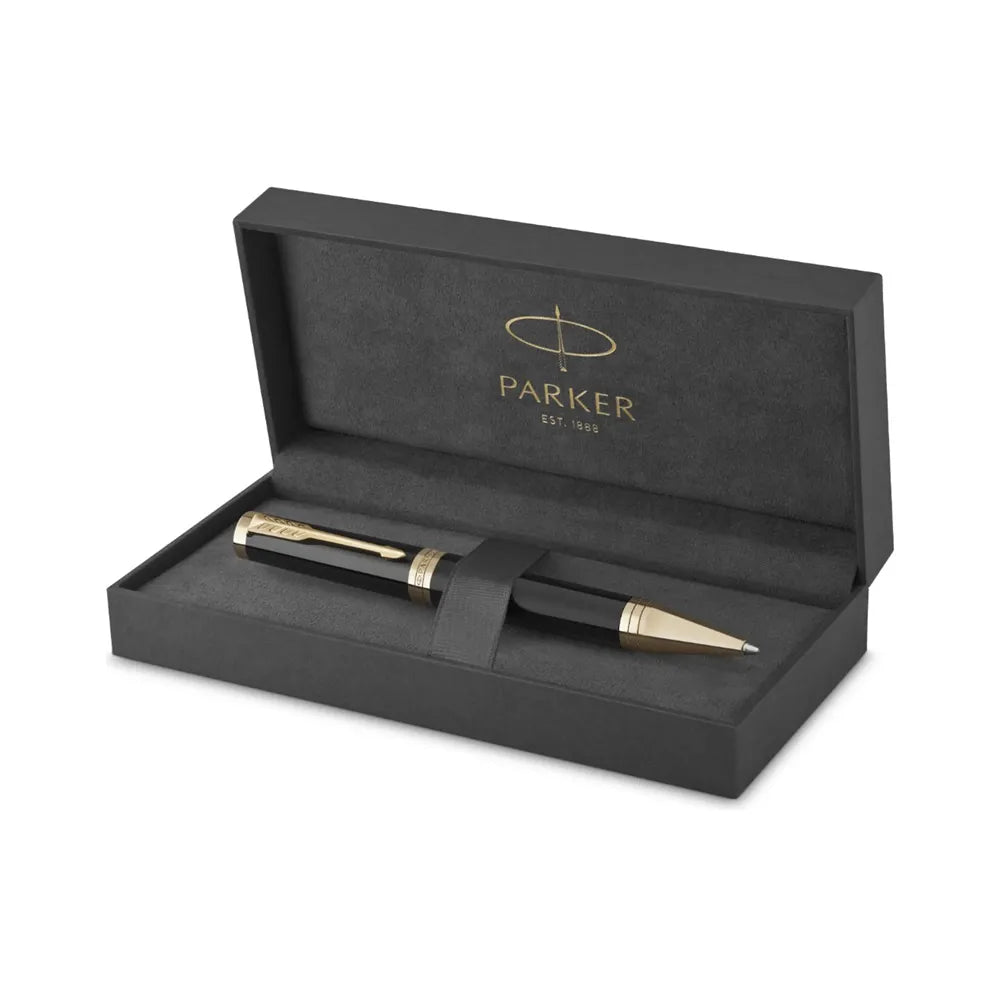 Parker Ingenuity Black Lacquer with Gold Trim Ballpoint Pen