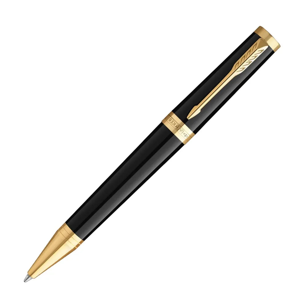 Parker Ingenuity Black Lacquer with Gold Trim Ballpoint Pen