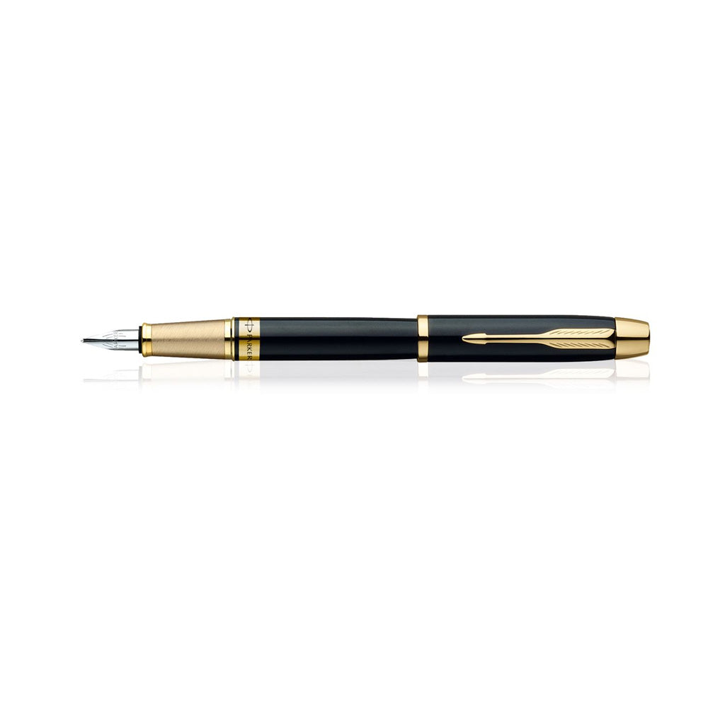 Parker Odyssey Lacque Black GT Fountain Pen Modern, Elegant And Professional, The Parker Odyssey Is A Pen Ready To Accompany You Everywhere. Parker Odyssey Delivers An Incredibly Smooth And Intense Writing Experience, While The Smart Design Offers A Stylish Look. Black Lacquer body Gold-Plated Trim Lacquered metal body Pen opening mechanism: Cap off/ on Stainless Steel Medium Nib For use with quink ink cartridges to quink ink bottle filling.