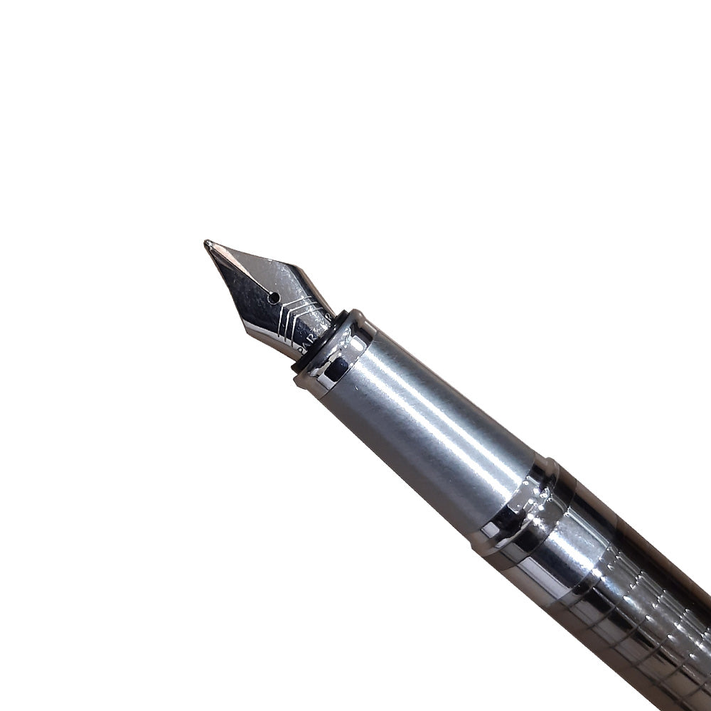 Parker OdySSey Gun Metal Chiselled CT Fountain Pen – Medium Nib