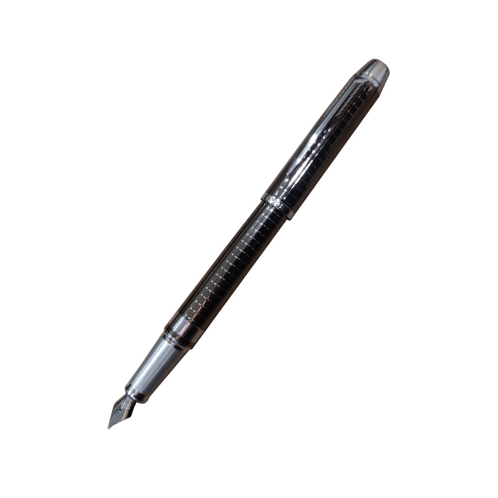 Parker OdySSey Gun Metal Chiselled CT Fountain Pen – Medium Nib