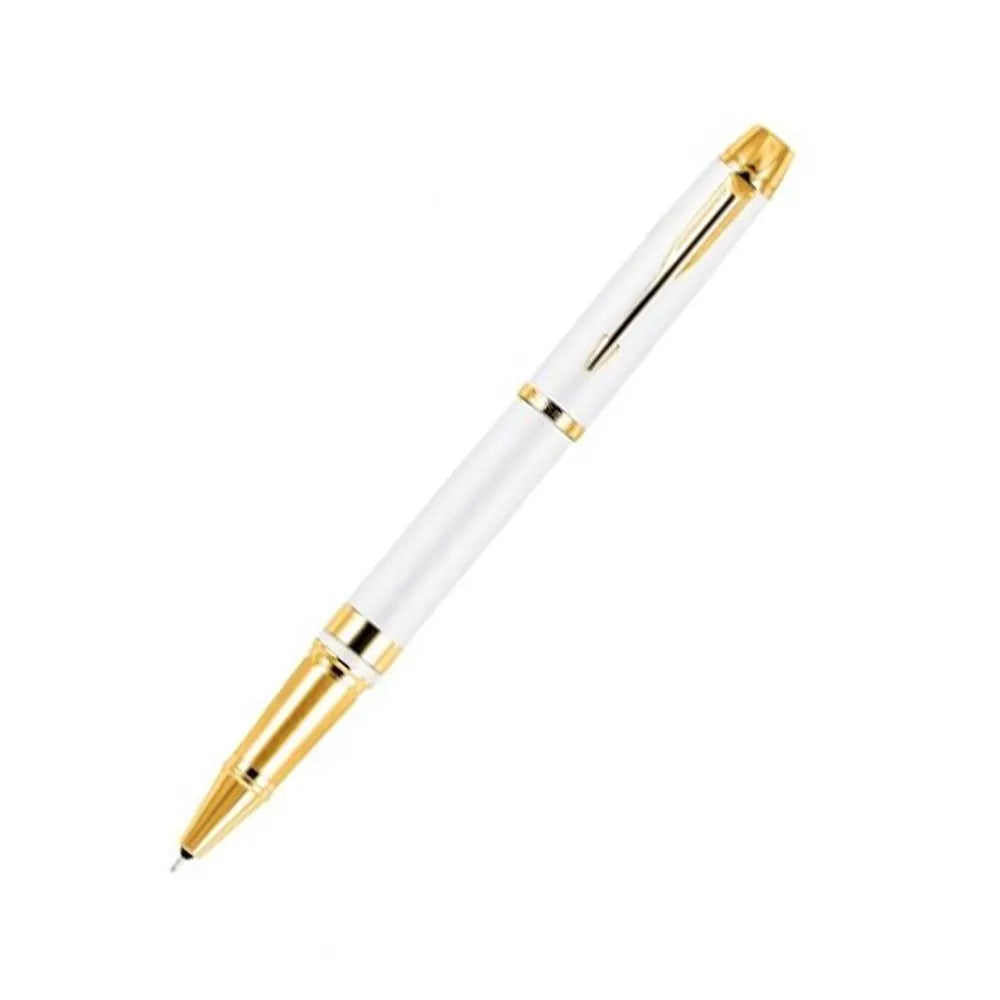 Parker Odyssey White GT Rollerball Pen Modern, Elegant And Professional, The Parker Odyssey Is A Pen Ready To Accompany You Everywhere. Parker Odyssey Delivers An Incredibly Smooth And Intense Writing Experience, While The Smart Design Offers A Stylish Look. Mode: Roller Ball pen Pen opening mechanism: Cap off/ on White Lacquer body with Gold Plated Trim Smooth Rollerball Refill Blue color refill 1N Navigator Refill-Blue Medium Parker attractive Gift box