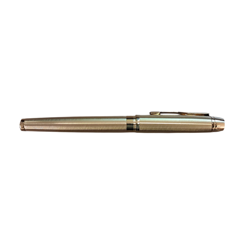 Parker Odyssey Gold-Gold Trim Fountain Pen Modern, Elegant And Professional, The Parker Odyssey Is A Pen Ready To Accompany You Everywhere. Parker Odyssey Delivers An Incredibly Smooth And Intense Writing Experience, While The Smart Design Offers A Stylish Look. Gold Lacquer body Gold Trim Lacquered metal body Gold finish Pen opening mechanism: Cap off/ on Stainless Steel Medium Nib For use with quink ink cartridges to quink ink bottle filling.