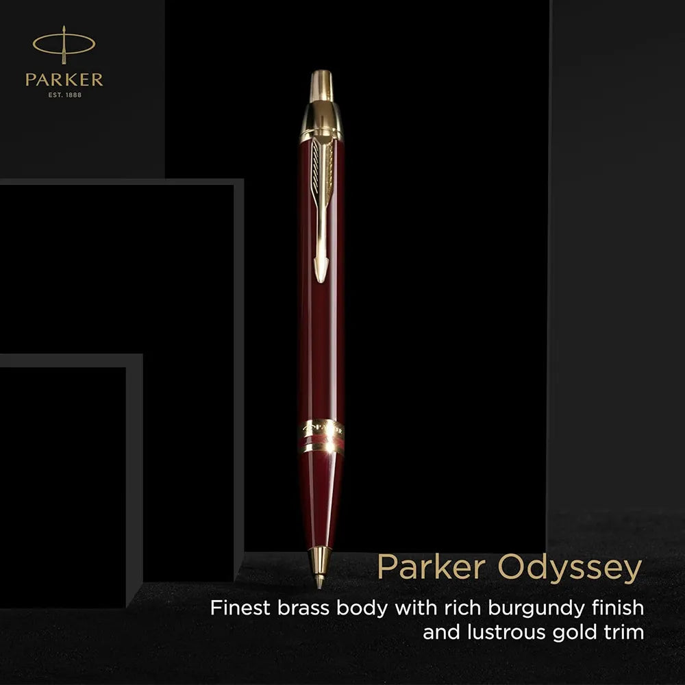 Parker Odyssey Burgundy Gold Trim Ballpoint Pen