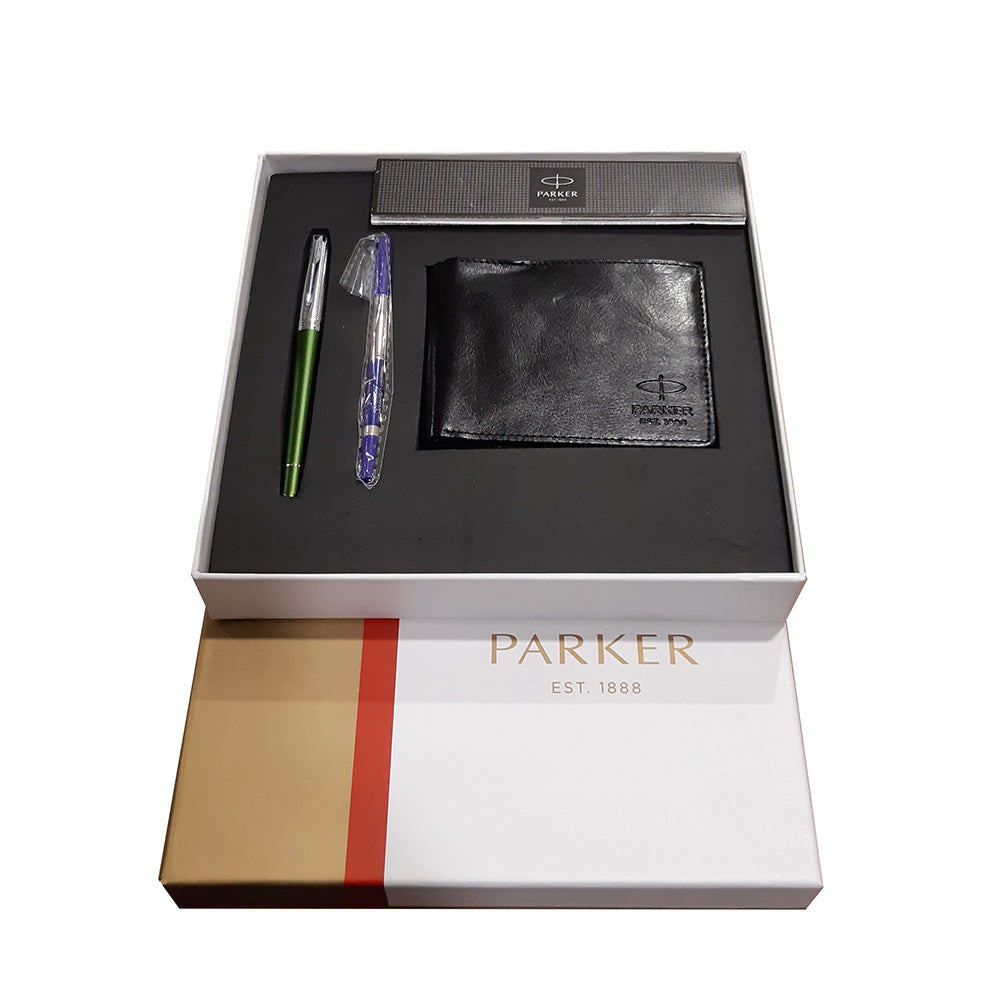 Parker Urban Premium Green CT Rollerball Pen with Wallet