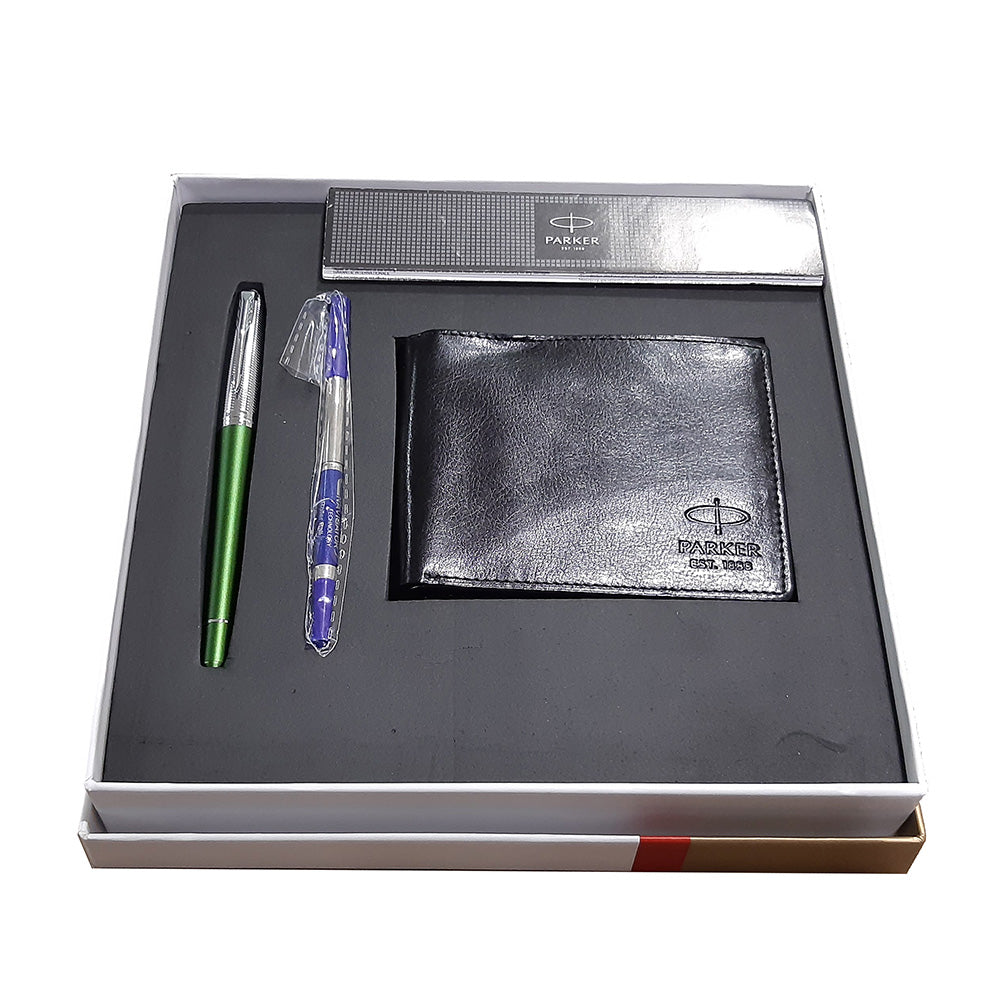 Parker Urban Premium Green CT Rollerball Pen with Wallet