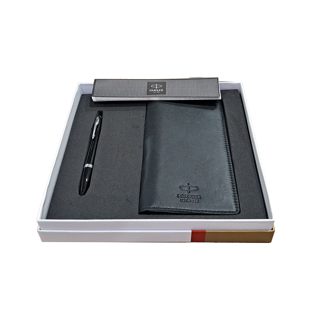 Parker Urban Fashion London Cab Black CT Ball Pen with Passport Holder Free