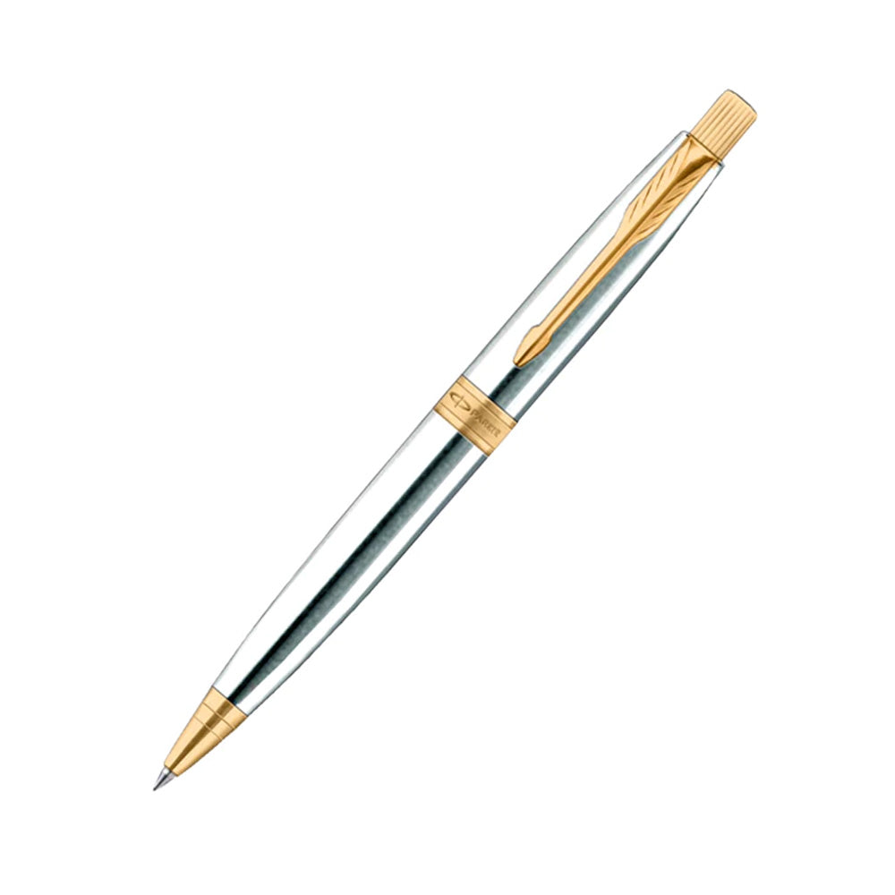 Parker Aster Shiny Chrome GT Ball Pen with Visiting Card Holder