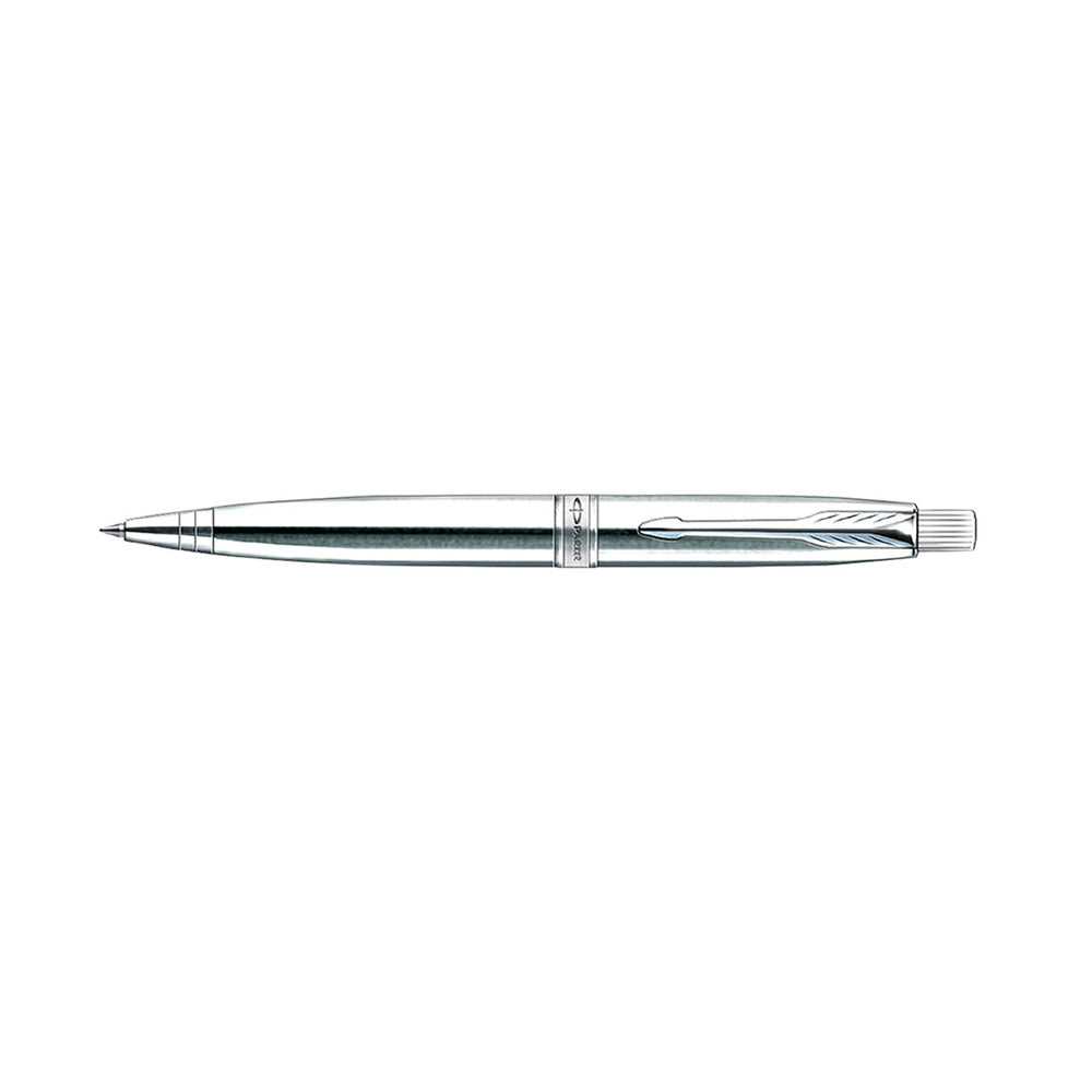 Parker Aster Shiny Chrome CT Ballpoint Pen + Visiting Card Holder
