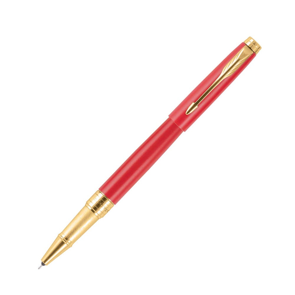 Parker Aster Matte Red GT Rollerball Pen with Passport Holder Free