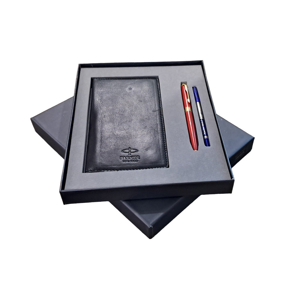 Parker Aster Matte Red GT Rollerball Pen with Passport Holder Free