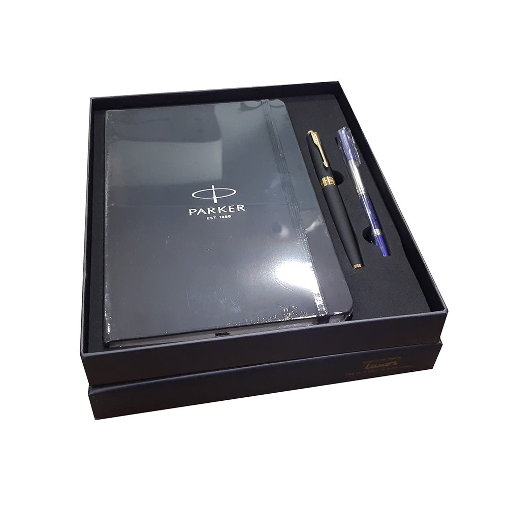 Parker Aster Matte Black GT Rollerball Pen With Large Notebook (Free)