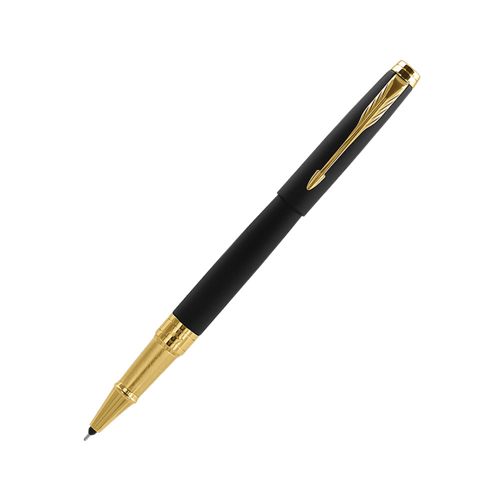 Parker Aster Matte Black GT Rollerball Pen with A5 Black Notebook (Free)
