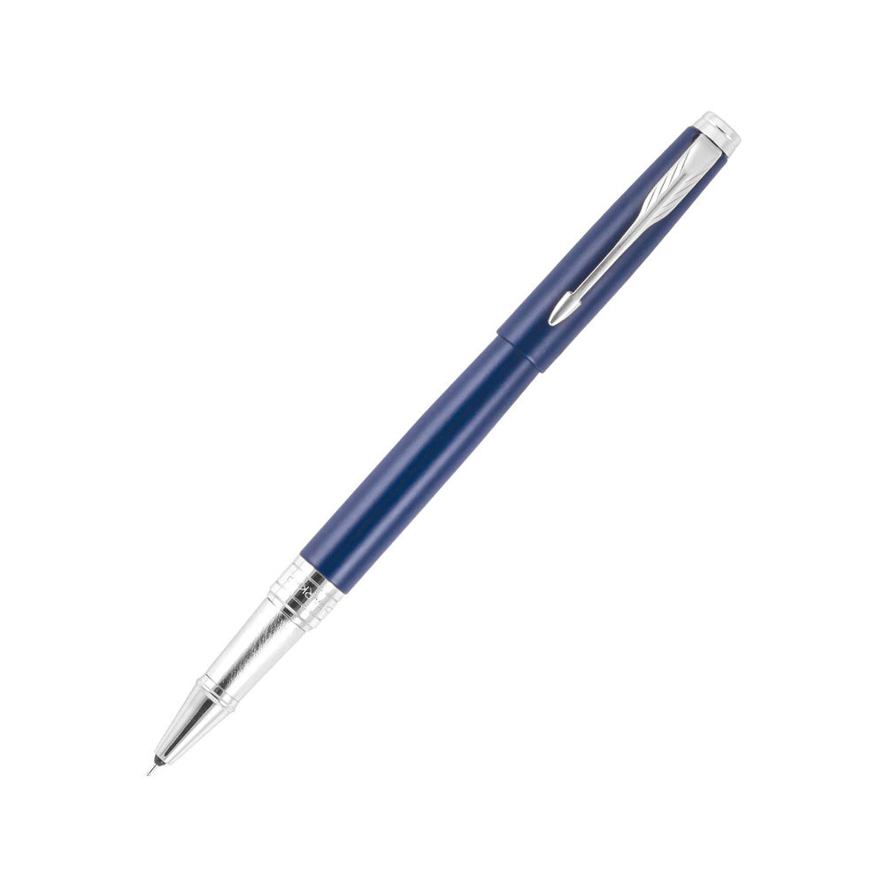 Parker Aster Matte Blue CT Rollerball Pen with Blue Notebook (Free)