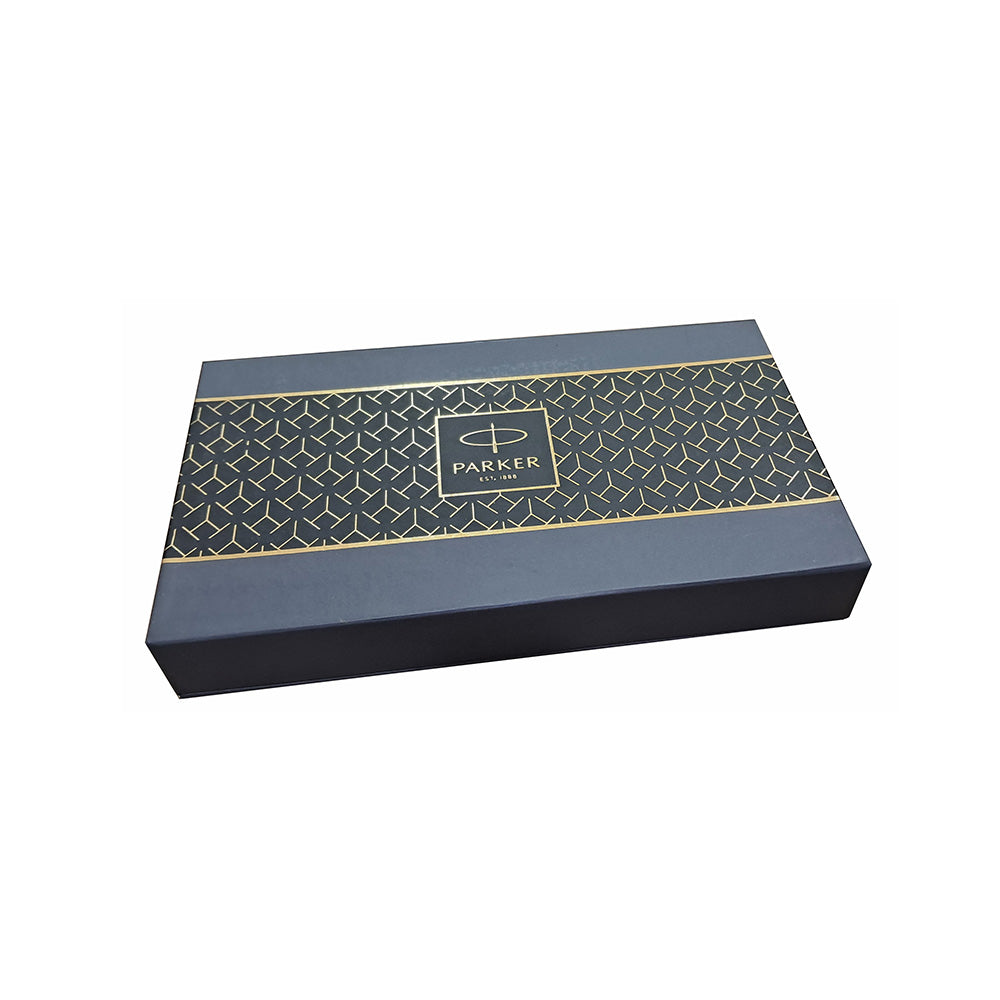 Parker Insignia Rose Gold Black Metal Trim Ball Pen with Keychain (Free)