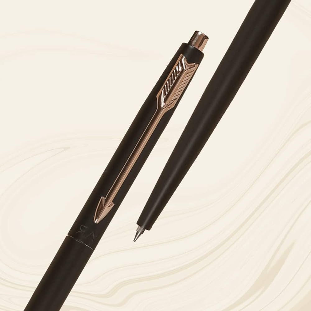 Parker Insignia Laque Black Gold Trim Ball Pen with Keychain (Free)