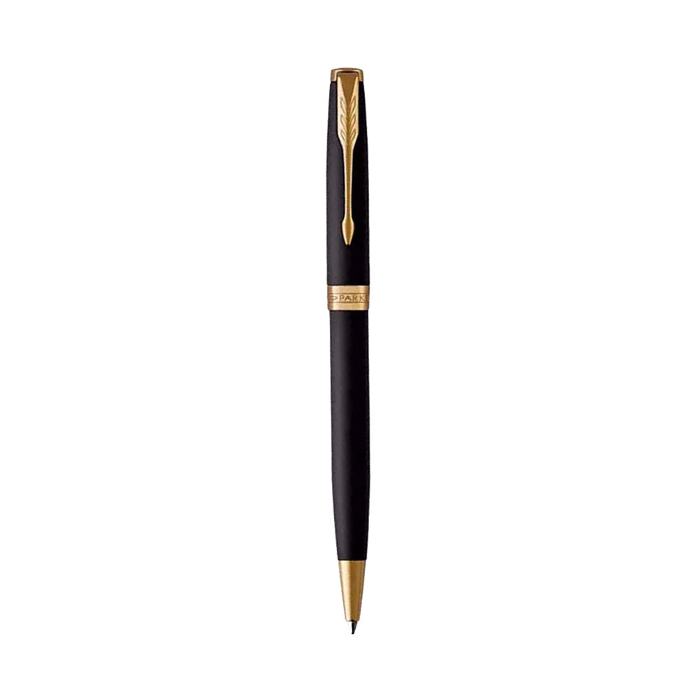Parker Fusion Matte Black GT Ball Pen with Black Large Notebook