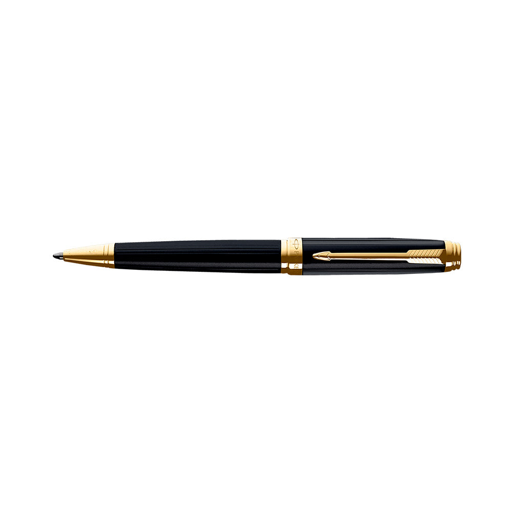 Parker Ambient Laque Black GT Ballpoint Pen with Parker Notebook