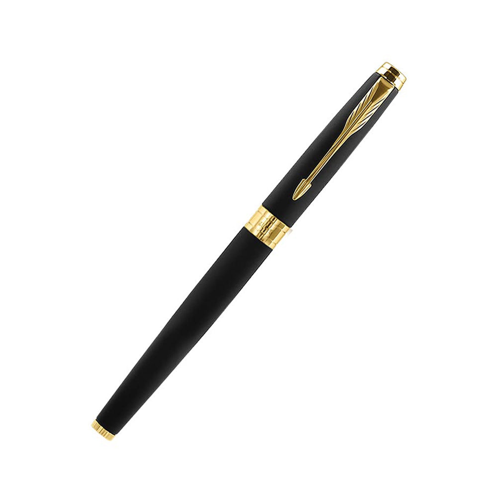 Parker Aster Matte Black GT Rollerball Pen with A6 Slim Notebook