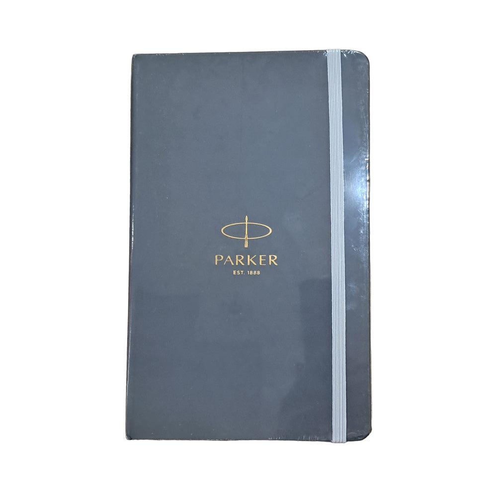 Parker Fusion Laque Black GT Ball Pen + Large Notebook + Card Holder + Wallet