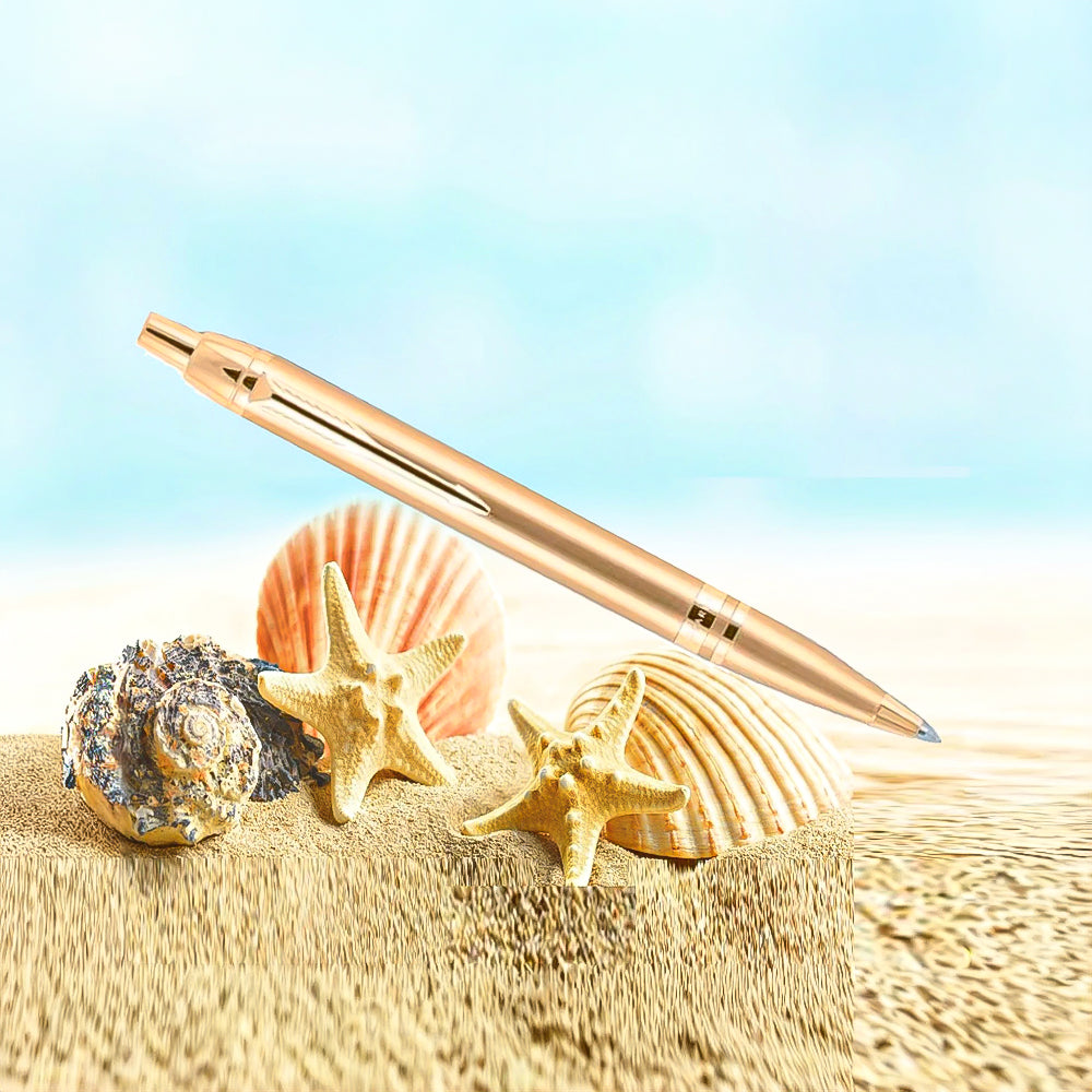 Parker Odyssey Gold Trim Fountain Pen - Medium Nib + Ballpoint Pen Set