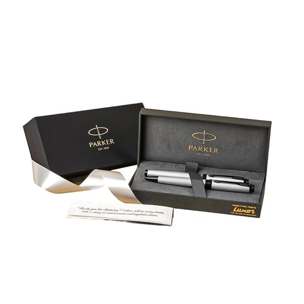 Parker Ambient Dark Grey BMT Rollerball and Ballpoint Pen Set