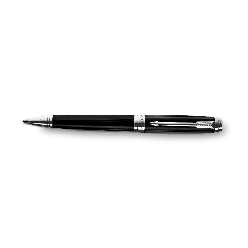Parker Ambient Lacque Black Chrome Trim Fountain Pen - Medium Nib and Ballpoint Pen Set