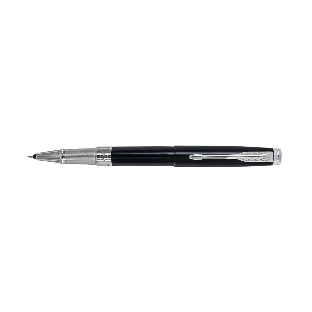 Parker Ambient Lacque Black Chrome Trim Rollerball and Ballpoint Pen Set