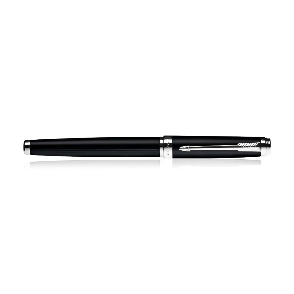 Parker Ambient Lacque Black Chrome Trim Rollerball and Ballpoint Pen Set