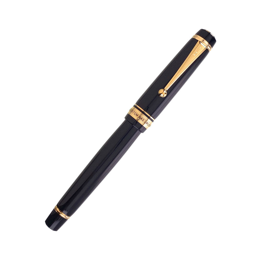 14K585 万年筆 PILOT CUSTOM LEGANCE Pilot Custom 845 Black Urushi GT Fountain Pen - 18Kt Gold Medium Nib