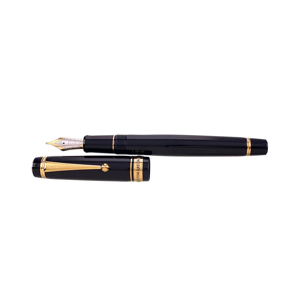 Pilot Custom 845 Black Urushi GT Fountain Pen - 18Kt Gold Medium Nib