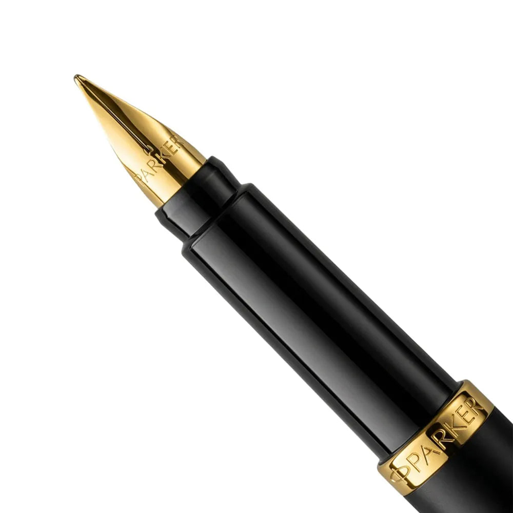 Parker Rialto Matte Black GT Fountain Pen - Medium Nib